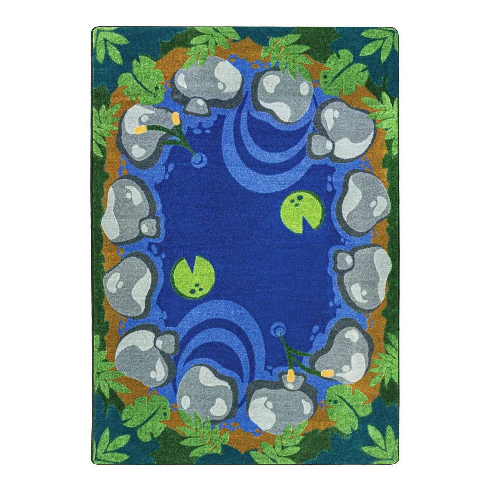 Tranquil Pond 10'9" x 13'2" area rug in color Multi