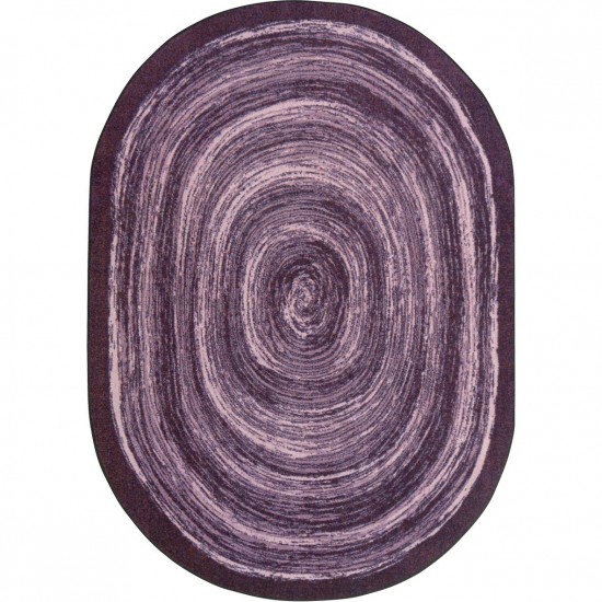 Feeling Fun 5'4" x 7'8" Oval area rug in color Purple