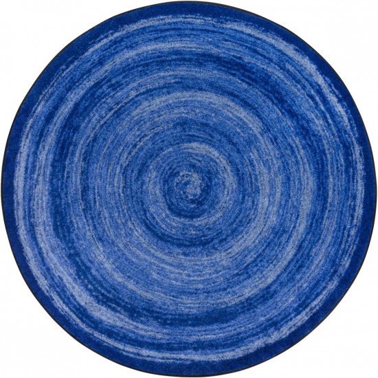 Feeling Fun 7'7" Round area rug in color Blue