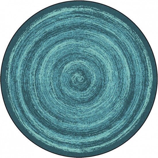 Feeling Fun 7'7" Round area rug in color Teal