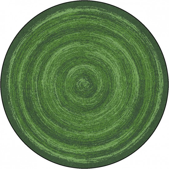 Feeling Fun 5'4" Round area rug in color Green