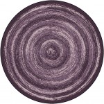 Feeling Fun 5'4" Round area rug in color Purple