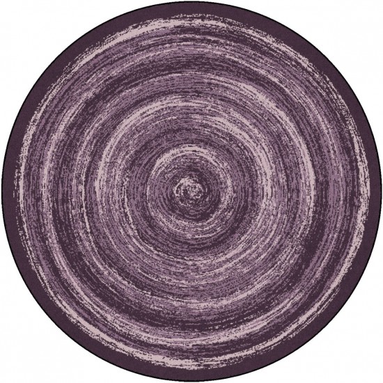 Feeling Fun 13'2" Round area rug in color Purple