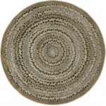 Peaceful Pebbles 7'7" Round area rug in color Stone