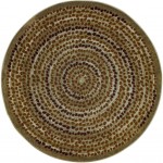 Peaceful Pebbles 5'4" Round area rug in color Terracotta