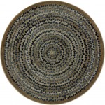 Peaceful Pebbles 13'2" Round area rug in color Slate