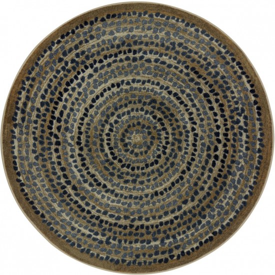 Peaceful Pebbles 13'2" Round area rug in color Slate