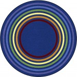 Rainbow Rings 13'2" Round area rug in color Multi