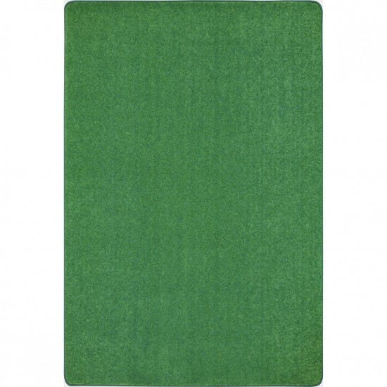 Just Kidding 6' x 9' area rug in color Grass Green