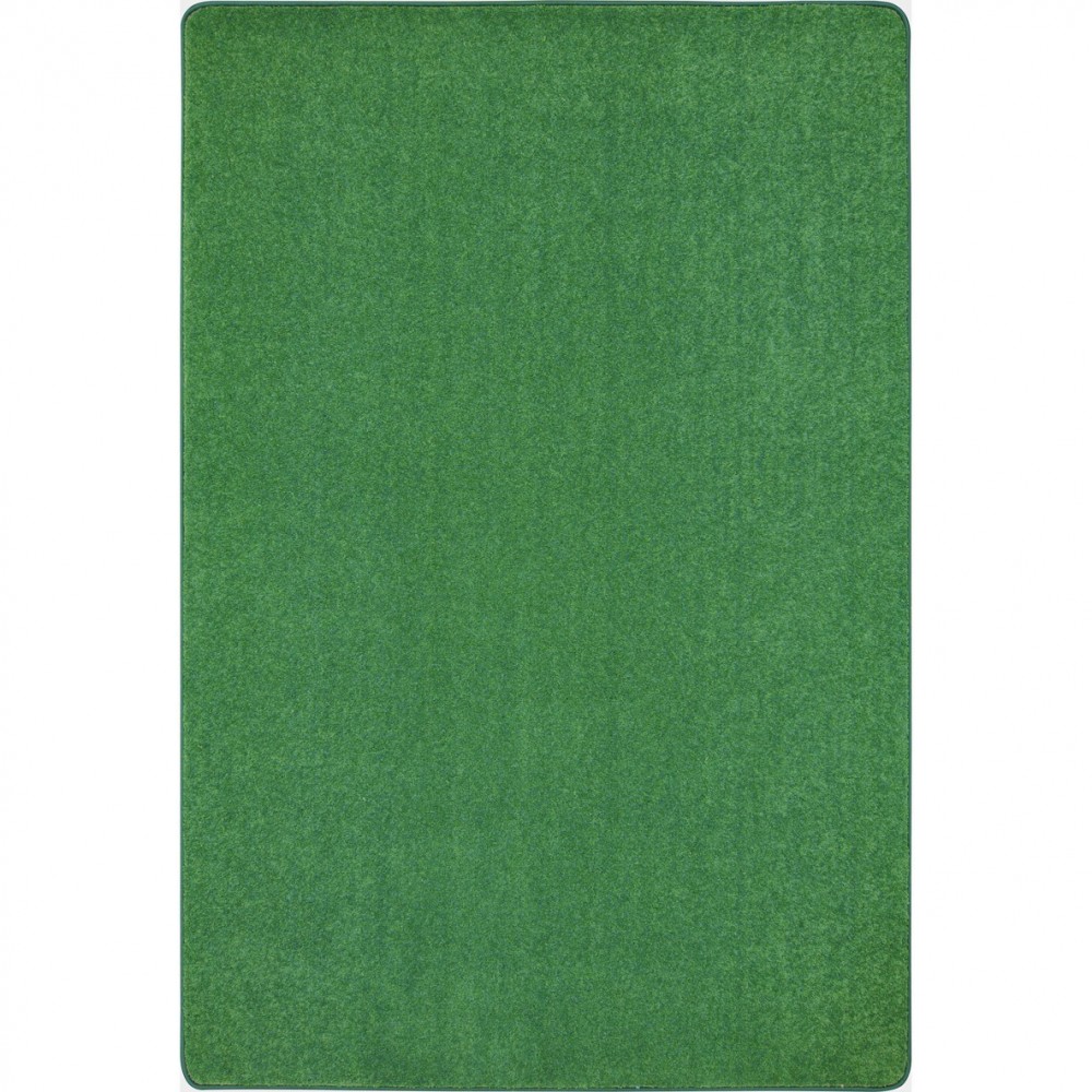 Just Kidding 6' x 9' area rug in color Grass Green