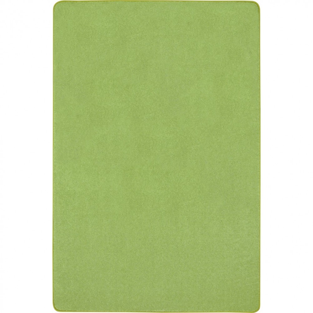 Just Kidding 12' x 6' area rug in color Lime Green