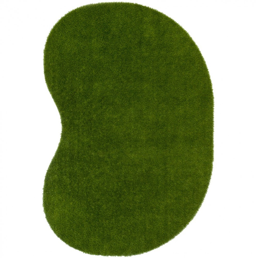 GreenSpace 4' x 6' Jellybean area rug in color Green