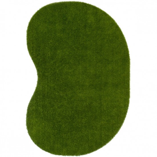 GreenSpace 6' x 9' Jellybean area rug in color Green