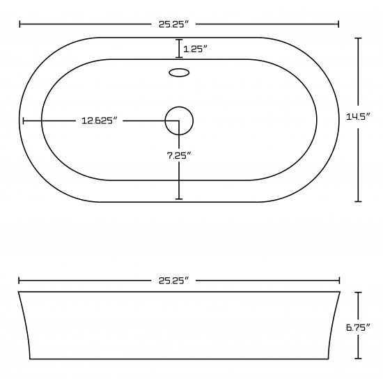 25.25-in. W Bathroom Vessel Sink Set_AI-30108