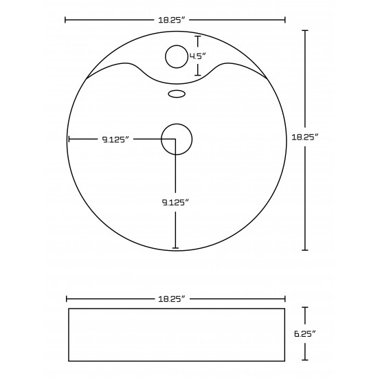 18.25-in. W Bathroom Vessel Sink Set_AI-30113