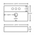 19.75-in. W Bathroom Vessel Sink Set_AI-31210