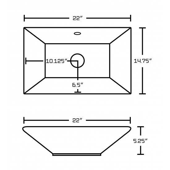 22-in. W Bathroom Vessel Sink Set_AI-31264