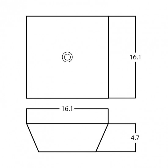 16.1-in. W Bathroom Vessel Sink Set_AI-33362