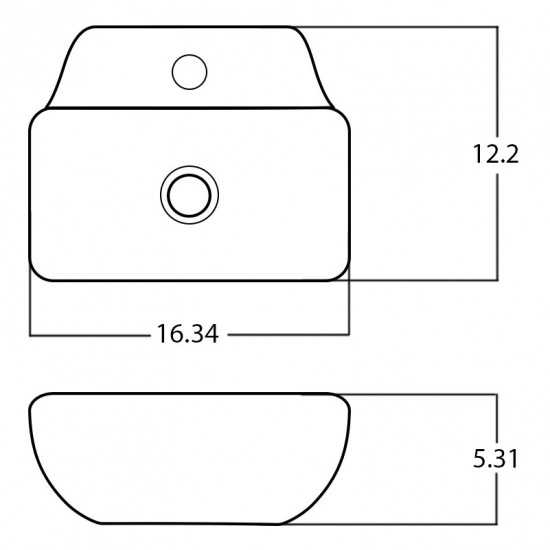 16.34-in. W Bathroom Vessel Sink Set_AI-33476