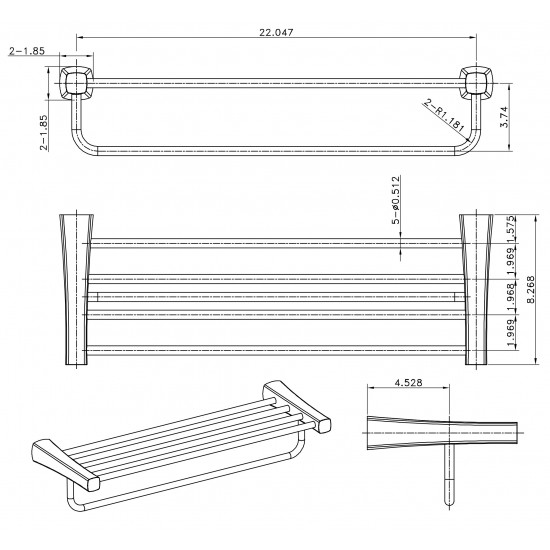 23.9-in. W Towel Bar_AI-3056