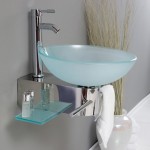 Fresca Cristallino 18" Modern Glass Bathroom Vanity w/ Frosted Vessel Sink