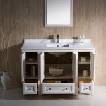 Fresca Oxford 48" Antique White Traditional Bathroom Vanity