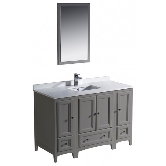 Fresca Oxford 48" Gray Traditional Bathroom Vanity