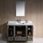 Fresca Oxford 48" Gray Traditional Bathroom Vanity