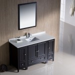 Fresca Oxford 54" Espresso Traditional Bathroom Vanity