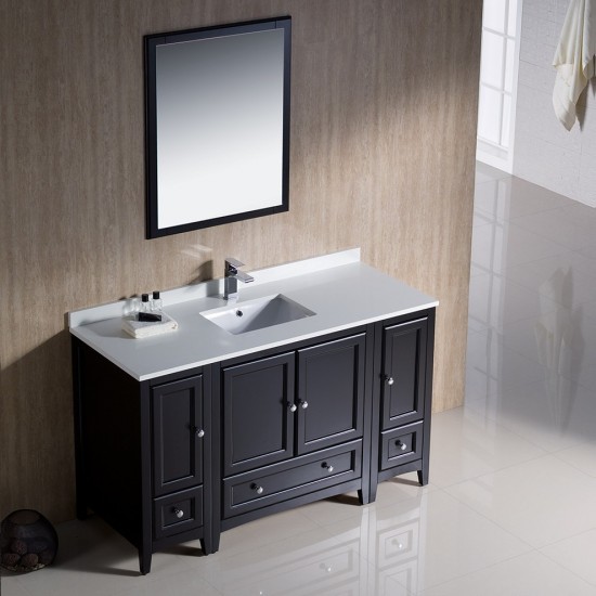 Fresca Oxford 54" Espresso Traditional Bathroom Vanity