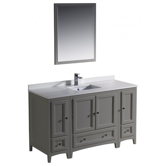 Fresca Oxford 54" Gray Traditional Bathroom Vanity