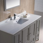 Fresca Oxford 54" Gray Traditional Bathroom Vanity