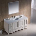 Fresca Oxford 60" Antique White Traditional Bathroom Vanity