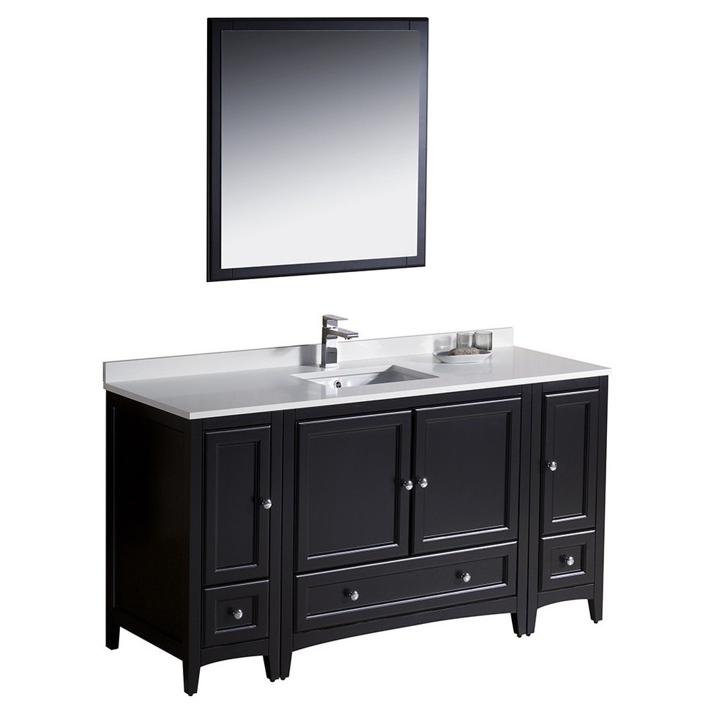 Fresca Oxford 60" Espresso Traditional Bathroom Vanity