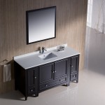 Fresca Oxford 60" Espresso Traditional Bathroom Vanity