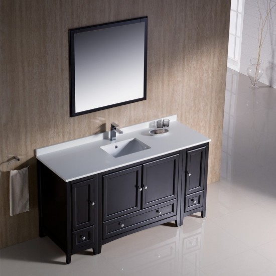 Fresca Oxford 60" Espresso Traditional Bathroom Vanity