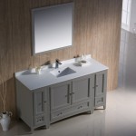 Fresca Oxford 60" Gray Traditional Bathroom Vanity