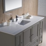 Fresca Oxford 60" Gray Traditional Bathroom Vanity