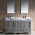 Fresca Oxford 60" Gray Traditional Double Sink Bathroom Vanity, FVN20-241224GR