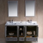 Fresca Oxford 60" Gray Traditional Double Sink Bathroom Vanity, FVN20-241224GR