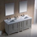 Fresca Oxford 72" Gray Traditional Double Sink Bathroom Vanity, FVN20-301230GR