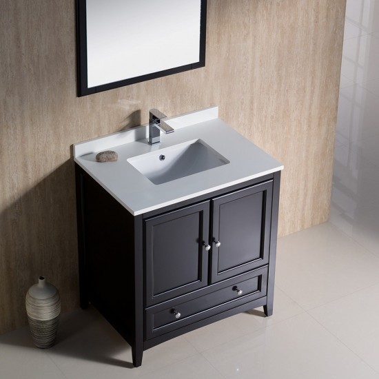 Fresca Oxford 30" Espresso Traditional Bathroom Vanity