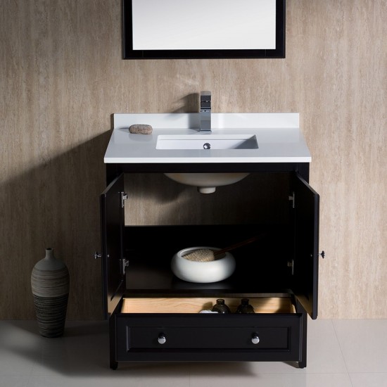 Fresca Oxford 30" Espresso Traditional Bathroom Vanity