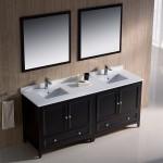 Fresca Oxford 72" Espresso Traditional Double Sink Bathroom Vanity, FVN20-3636ES