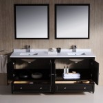 Fresca Oxford 72" Espresso Traditional Double Sink Bathroom Vanity, FVN20-3636ES