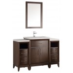 Fresca Cambridge 48" Antique Coffee Traditional Bathroom Vanity w/ Mirror