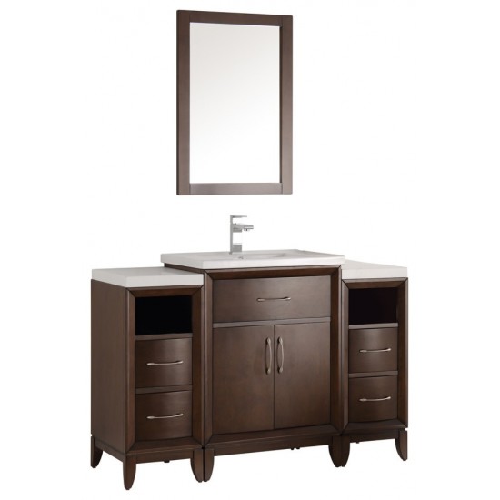 Fresca Cambridge 48" Antique Coffee Traditional Bathroom Vanity w/ Mirror