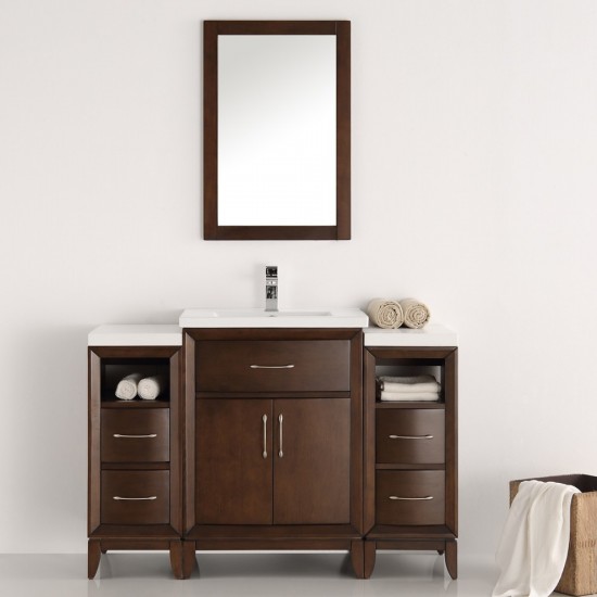 Fresca Cambridge 48" Antique Coffee Traditional Bathroom Vanity w/ Mirror