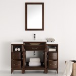 Fresca Cambridge 48" Antique Coffee Traditional Bathroom Vanity w/ Mirror