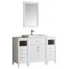 Fresca Cambridge 48" White Traditional Bathroom Vanity w/ Mirror